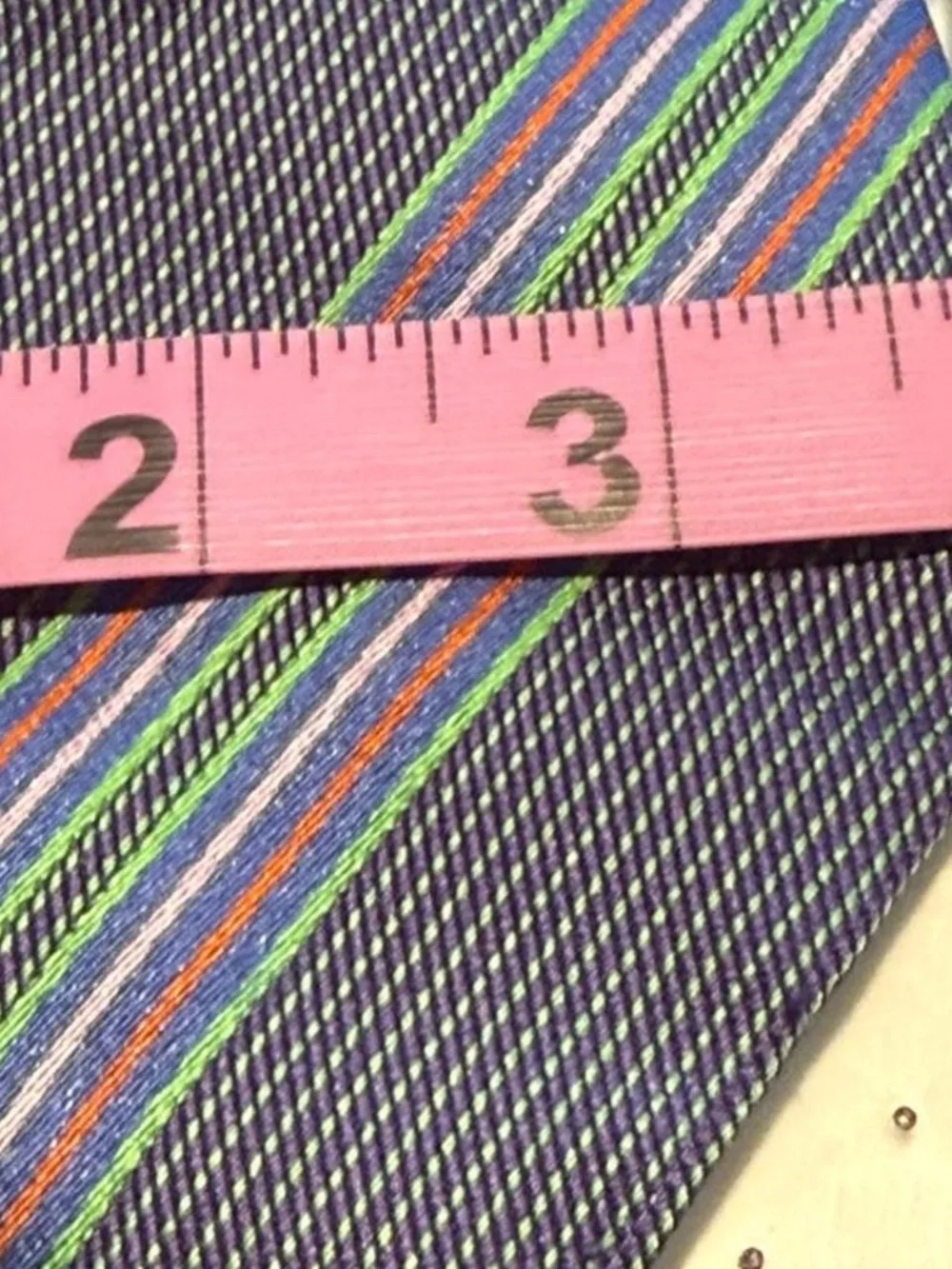 Etro Silk Tie Blue Green Orange White Diagonal Stripes
